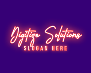 Neon Signature Light logo design