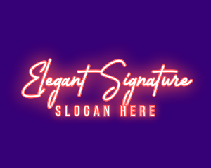 Neon Signature Light logo design