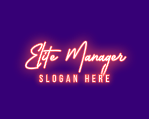 Neon Signature Light logo design