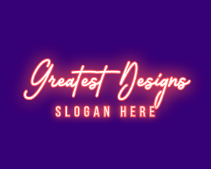 Neon Signature Light logo design