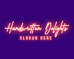 Neon Signature Light logo design