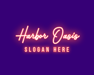 Neon Signature Light logo design