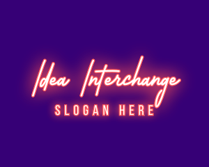 Neon Signature Light logo design