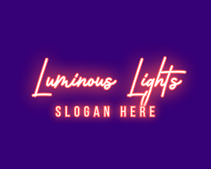 Neon Signature Light logo design