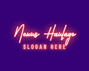 Neon Signature Light logo design