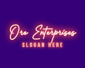 Neon Signature Light logo design