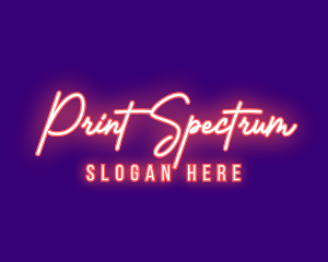 Neon Signature Light logo design