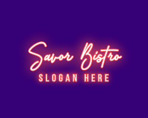 Neon Signature Light logo design