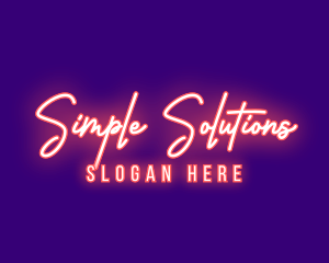 Neon Signature Light logo design