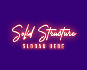 Neon Signature Light logo design