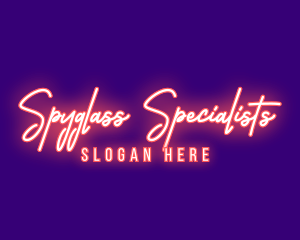 Neon Signature Light logo design