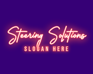 Neon Signature Light logo design