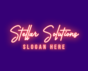 Neon Signature Light logo design