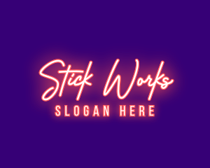 Neon Signature Light logo design