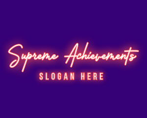 Neon Signature Light logo design