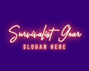 Neon Signature Light logo design