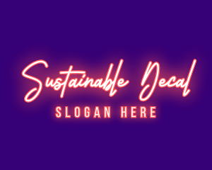 Neon Signature Light logo design