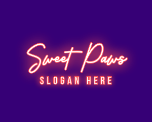 Neon Signature Light logo design