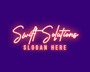 Neon Signature Light logo design