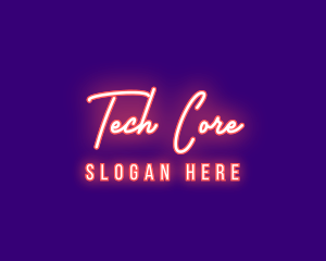 Neon Signature Light logo design