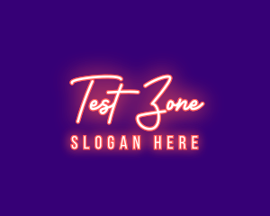 Neon Signature Light logo design