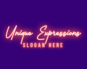 Neon Signature Light logo design