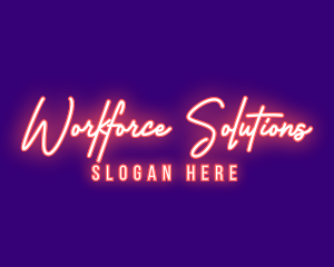 Neon Signature Light logo design