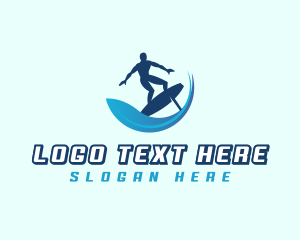 Foil Surfing Surfer logo