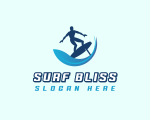 Foil Surfing Surfer logo