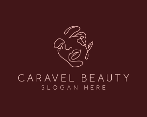 Floral Beauty Face logo design