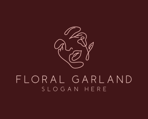 Floral Beauty Face logo design