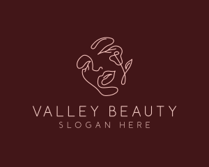 Floral Beauty Face logo design