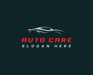 Racing Car Silhouette logo design