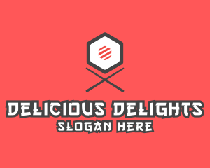 Sushi Chopsticks Restaurant logo design