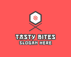 Sushi Chopsticks Restaurant logo design