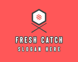 Sushi Chopsticks Restaurant logo design