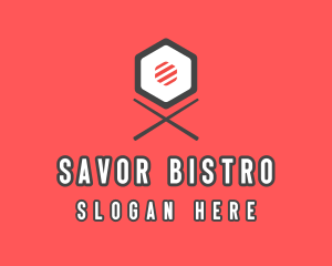 Sushi Chopsticks Restaurant logo design