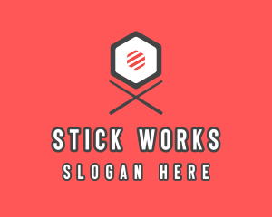 Sushi Chopsticks Restaurant logo design