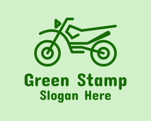 Green Dirt Bike  logo design