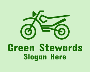 Green Dirt Bike  logo design