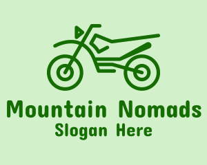 Green Dirt Bike  logo design