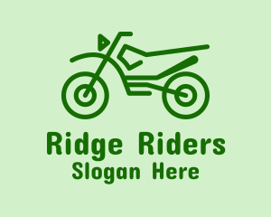 Green Dirt Bike  logo design