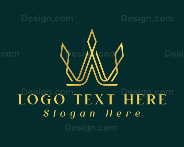 Elegant Royal Crown Letter W Logo