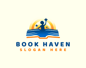 Child Book Kindergarten logo design