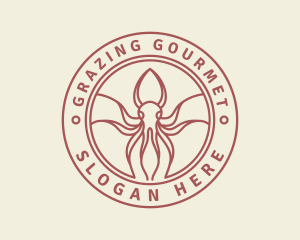 Seafood Squid Restaurant logo design