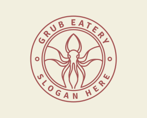 Seafood Squid Restaurant logo design