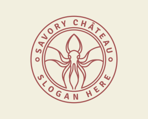 Seafood Squid Restaurant logo design