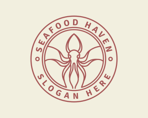 Seafood Squid Restaurant logo design