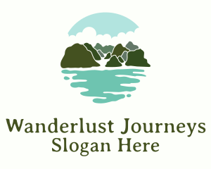 Island Tropical Vacation Logo