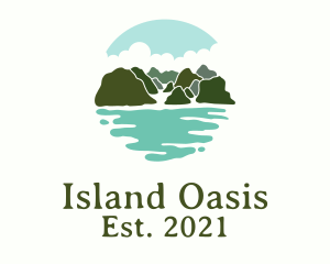 Island Tropical Vacation logo design